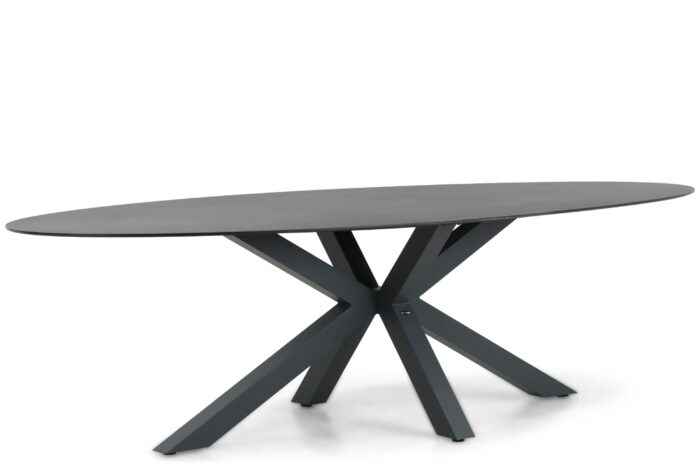 Santika Furniture Ellisse dining tuintafel 280 x 118 cm – Grijs-antraciet
