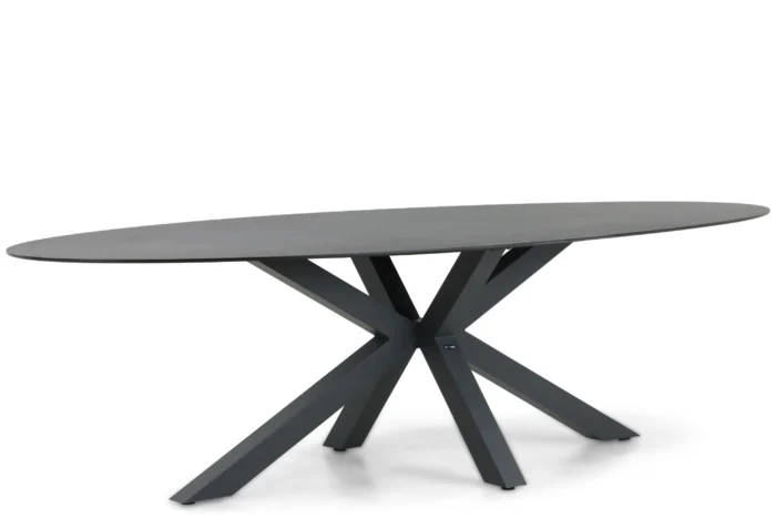 Santika Furniture Ellisse dining tuintafel 280 x 118 cm - Grijs-antraciet