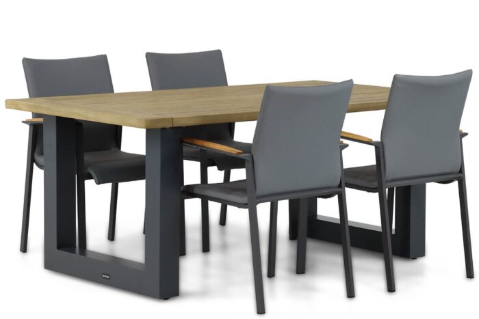 Lifestyle Garden Furniture Brandon/Talai 180 cm dining tuinset 5-delig – Wit