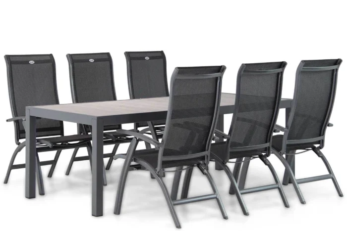 Hartman Summerland/Residence 220 cm dining tuinset 7-delig - Grijs-antraciet