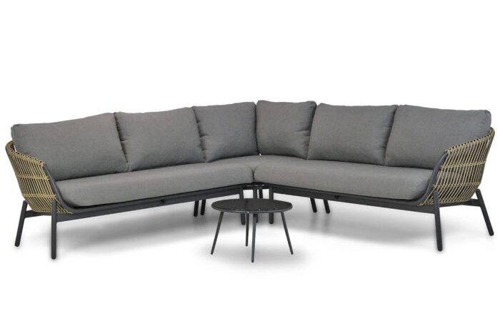 Coco Nathan/Enchante 60 cm hoek loungeset 4-delig – Taupe-naturel-bruin