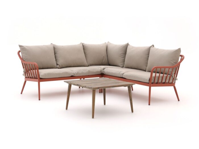 Manifesto Furniture Manifesto Celante/ROUGH-K hoek loungeset 4-delig Laagste prijsgarantie! – Rood