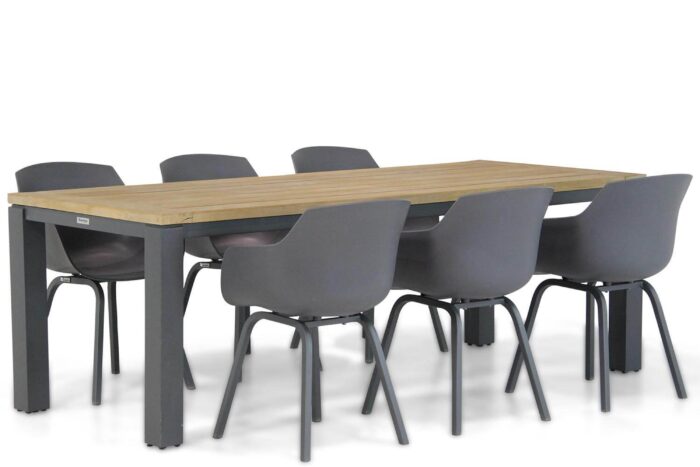 Lifestyle Garden Furniture Salina/Veneto 230 cm dining tuinset 7-delig – Grijs-antraciet