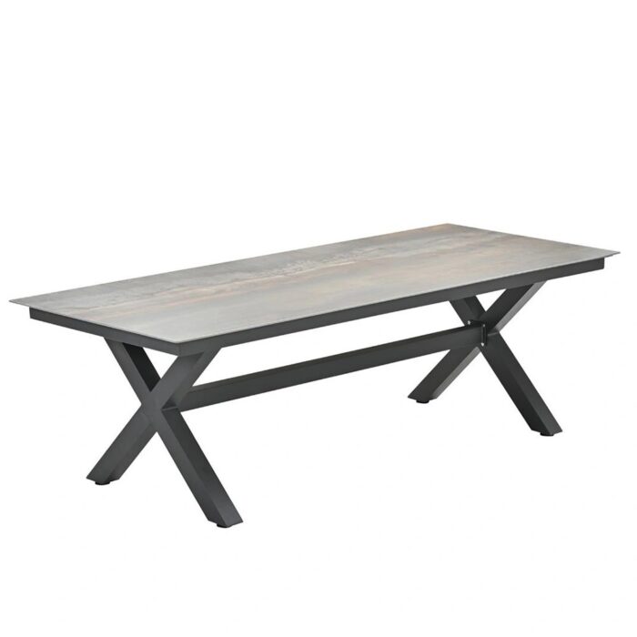 Garden impressions Marbella Tuintafel Rome Bronze 240×100 cm – bruin;grijs