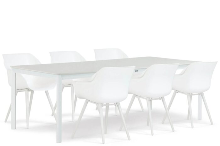 Hartman Sophie studio/Como 220 cm dining tuinset 7-delig – Wit