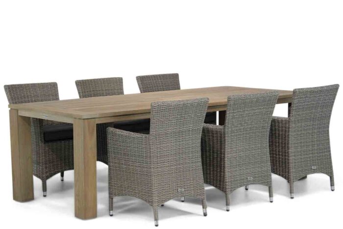 Garden Collections Dublin/Brighton 240 cm dining tuinset 7-delig – Grijs-antraciet