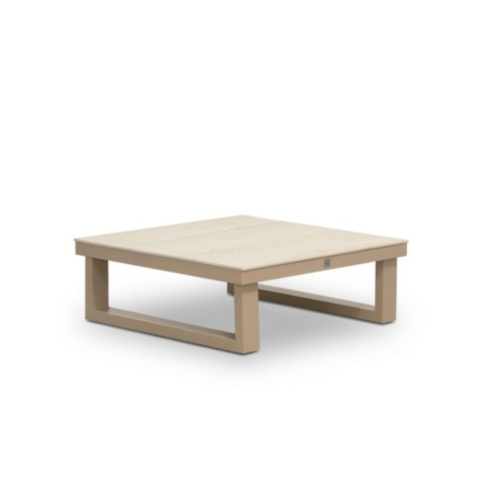 LUX outdoor living Canyon loungetafel | aluminium + sintered stone | Marble Latte
