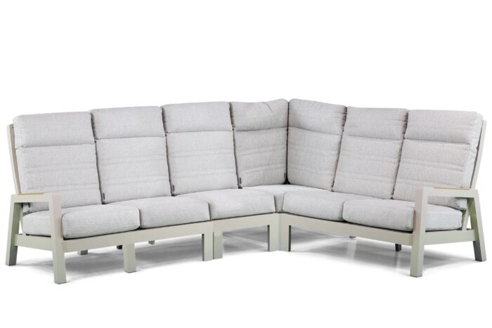 Lifestyle Garden Furniture Evora hoek loungeset 4-delig – Taupe-naturel-bruin