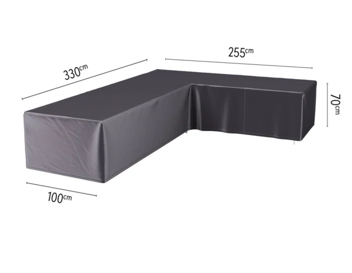 Aerocover Loungesethoes hoekset rechts 330x255x100xH70 cm - grijs