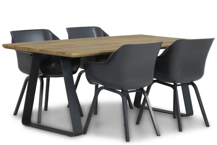 Hartman Sophie element/Palta 180 cm dining tuinset 5-delig – Grijs-antraciet
