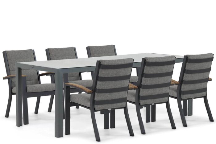 Osmen Midura/Venustas 210 cm dining tuinset 7-delig – Grijs-antraciet