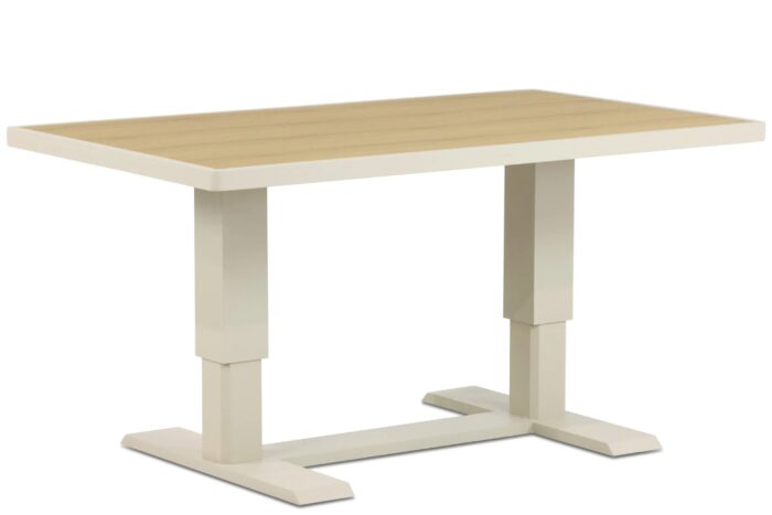 Lifestyle Garden Furniture Evora lounge/dining tuintafel 140 x 80 cm verstelbaar – Taupe-naturel-bruin