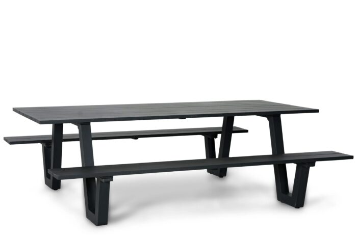 Forte picknickbank 180×98 cm – Grijs-antraciet