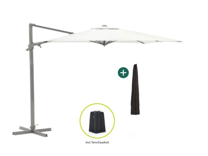 Shadowline Francisco zweefparasol 260x260cm Laagste prijsgarantie! – Grijs