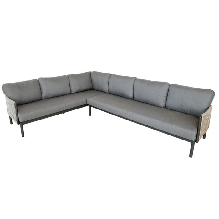 Oosterik home Sidney hoekset midnight grey - grijs
