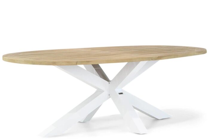 Lifestyle Garden Furniture Bradford dining tuintafel ovaal 240 x 120 cm – Old teak greywash