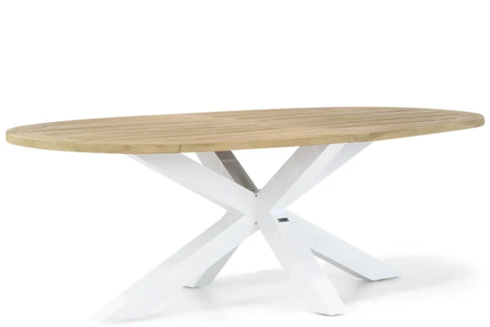 Lifestyle Garden Furniture Bradford dining tuintafel ovaal 240 x 120 cm - Old teak greywash