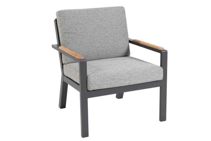 4 Seasons Outdoor Proton dining tuinstoel laag – Grijs-antraciet