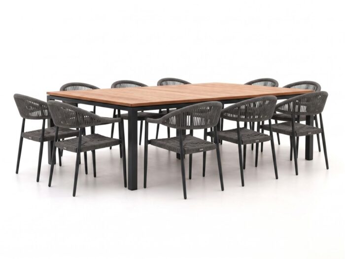 Manifesto Furniture + 10% kassakorting | Manifesto Belpasso/Linosa 240x160cm dining tuinset 11-delig stapelbaar
