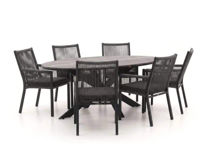 Manifesto Furniture Rivola/Fidenza ovaal 180cm dining tuinset 7-delig