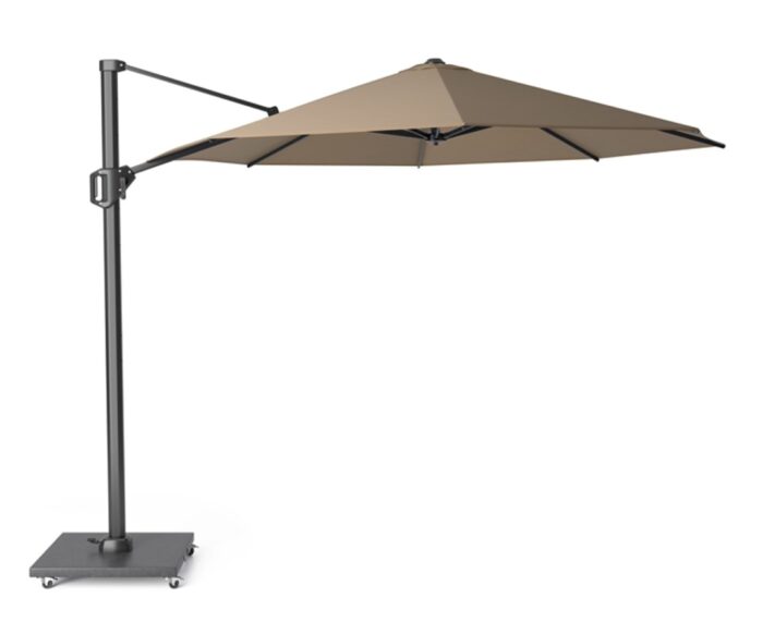 Platinum Zweefparasol Challenger T1 dia. 3,5 meter taupe zonwering – tweekleurig