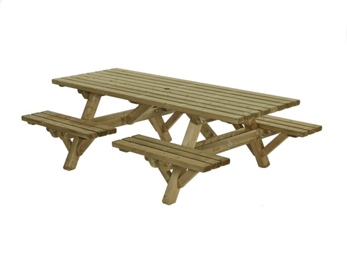 Talen buitenmeubelen Picknicktafel open instap – groen