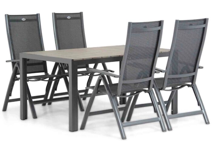 Hartman Royal Club/Young 155 cm dining tuinset 5-delig – Grijs-antraciet