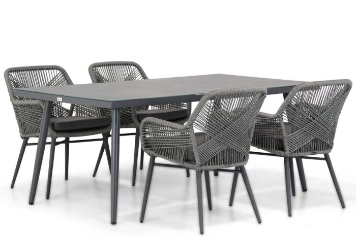 Lifestyle Garden Furniture Advance/Sophia 180 cm dining tuinset 5-delig – Grijs-antraciet