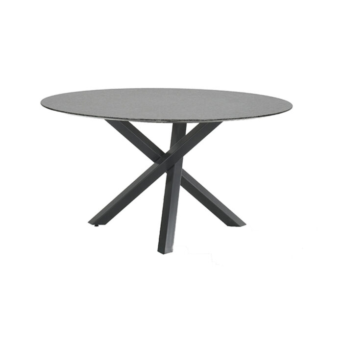 Garden impressions Gigi Tafel Diameter 120X2 cm Facet Diamond Black Satinado Studio 20 – zwart