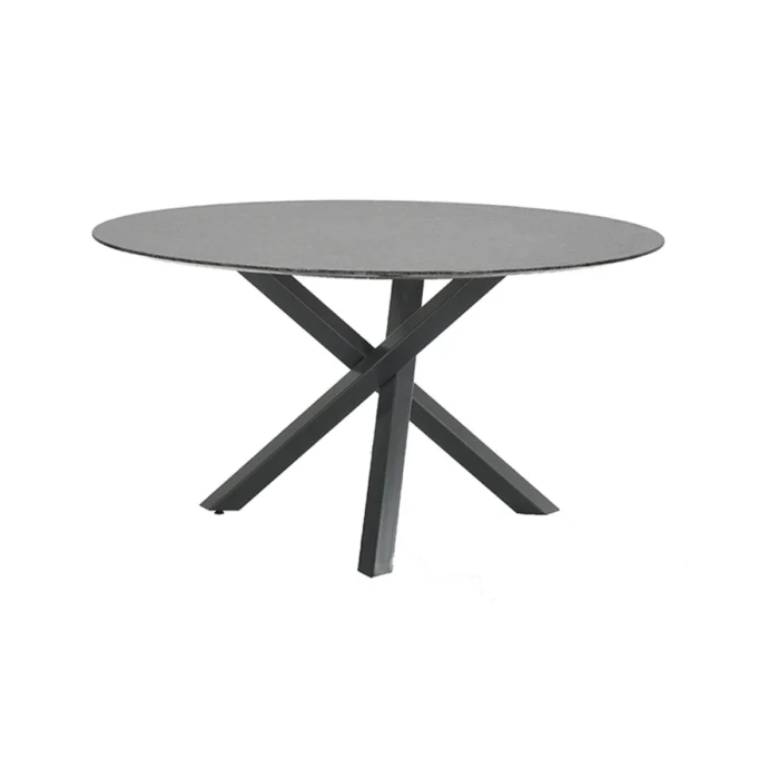 Garden impressions Gigi Tafel Diameter 120X2 cm Facet Diamond Black Satinado Studio 20 - zwart