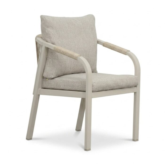 LUX outdoor living Calgary tuinstoel beige | touw + aluminium | beige