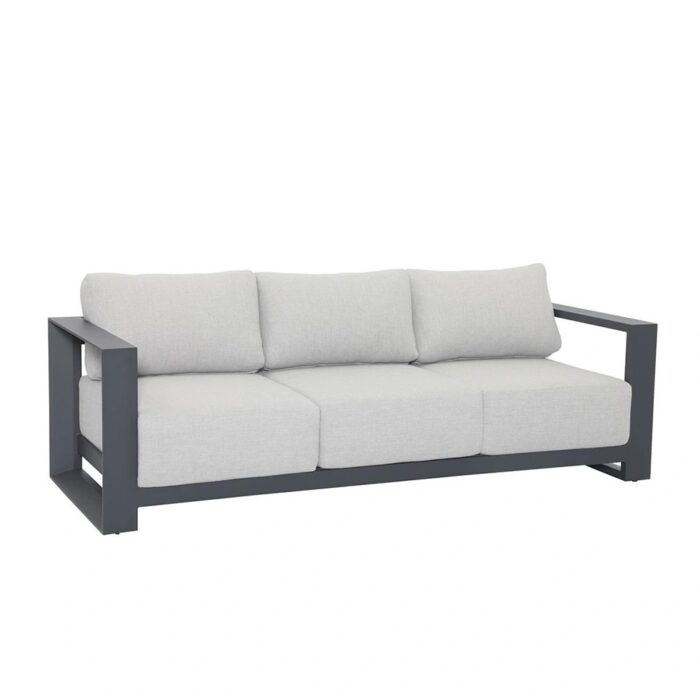 Garden impressions Levanto 3-zits Loungebank Carbon Black – grijs