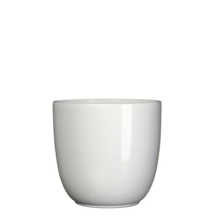 Mica decorations Bloempot Pot rond es/17 tusca 18.5 x 19.5 cm wit Mica