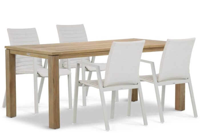 Osmen Joliet/Bristol 180 cm dining tuinset 5-delig – Taupe-naturel-bruin