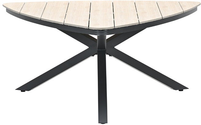 Garden impressions Edison triangle tafel 170 cm black/light teak Vironwood – bruin;zwart