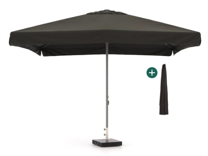Shadowline Bonaire parasol 350x350cm Laagste prijsgarantie! – Zwart