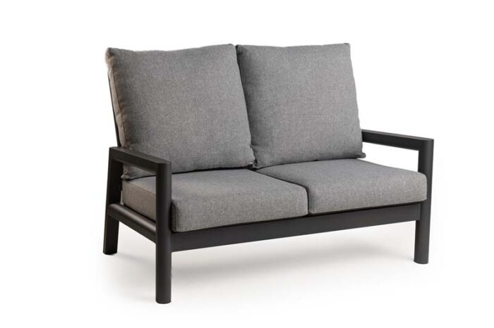 Tierra outdoor Sevilla 2-zits lounge bank charcoal – grijs;zwart