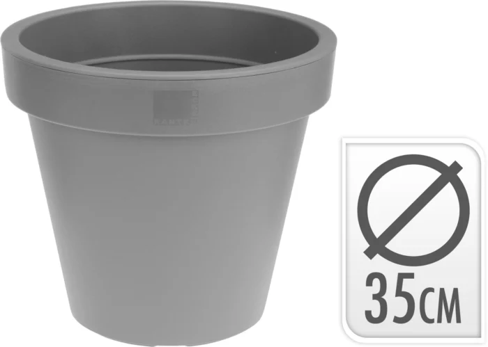 Nampook Bloempot EK Rond Diameter 35 cm Lichtgrijs VI - grijs