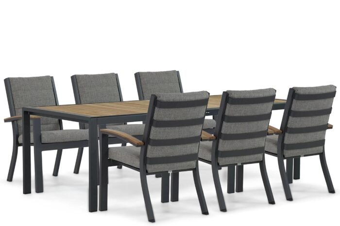 Osmen Midura/Valence 240 cm dining tuinset 7-delig – Grijs-antraciet