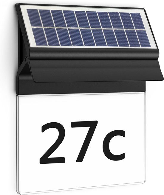 Philips Enkara basic solar wall house number verlichting – wit