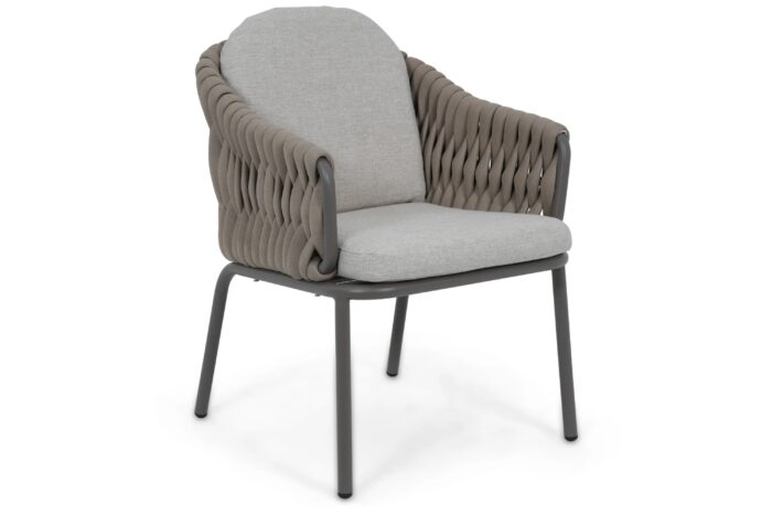 Santika Furniture Amadora dining tuinstoel – Taupe-naturel-bruin