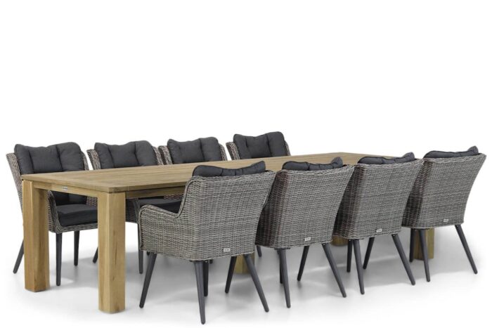 Garden Collections Boston/Brighton 300 cm tuinset 9-delig – Grijs-antraciet