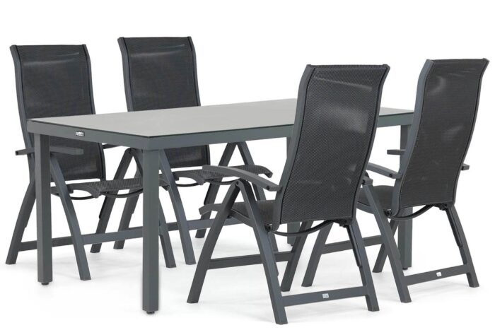 Presto Lucardo/Porto 160 cm dining tuinset 5-delig – Grijs-antraciet