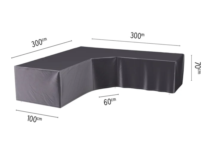 Aerocover Hoes loungeset hoek trapeze 300 x 300 x 100 x 70 cm - grijs