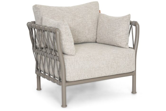 Santika Furniture Miyora lounge tuinstoel – Taupe-naturel-bruin
