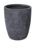 Mcollections Bloempot Pot egg hoog Utah d28h38 grafiet Fiberclay clayfibre