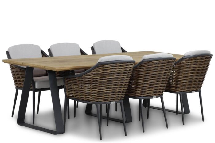 Coco Olivine/Palta 240 cm dining tuinset 7-delig – Grijs-antraciet