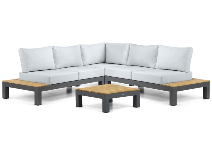 Lifestyle Garden Furniture Vittoria hoek loungeset 4-delig – Grijs-antraciet