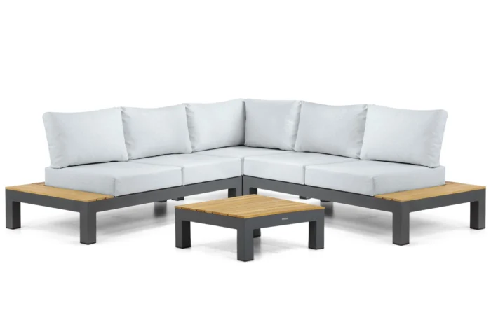 Lifestyle Garden Furniture Vittoria hoek loungeset 4-delig - Grijs-antraciet