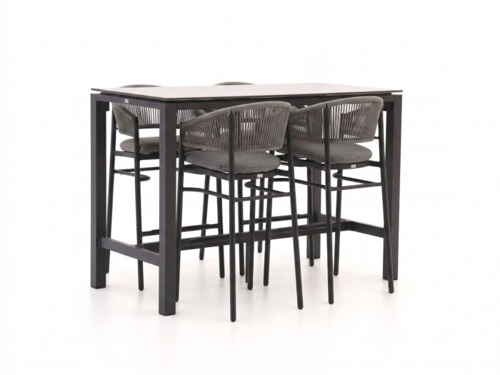 Bellagio tuinmeubelen Bellagio Panaro/Trecenta 150cm barset 5-delig Laagste prijsgarantie! – Zwart